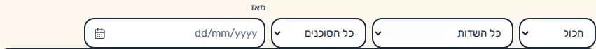 תמונת מסך: סינון העדכונים בפיד